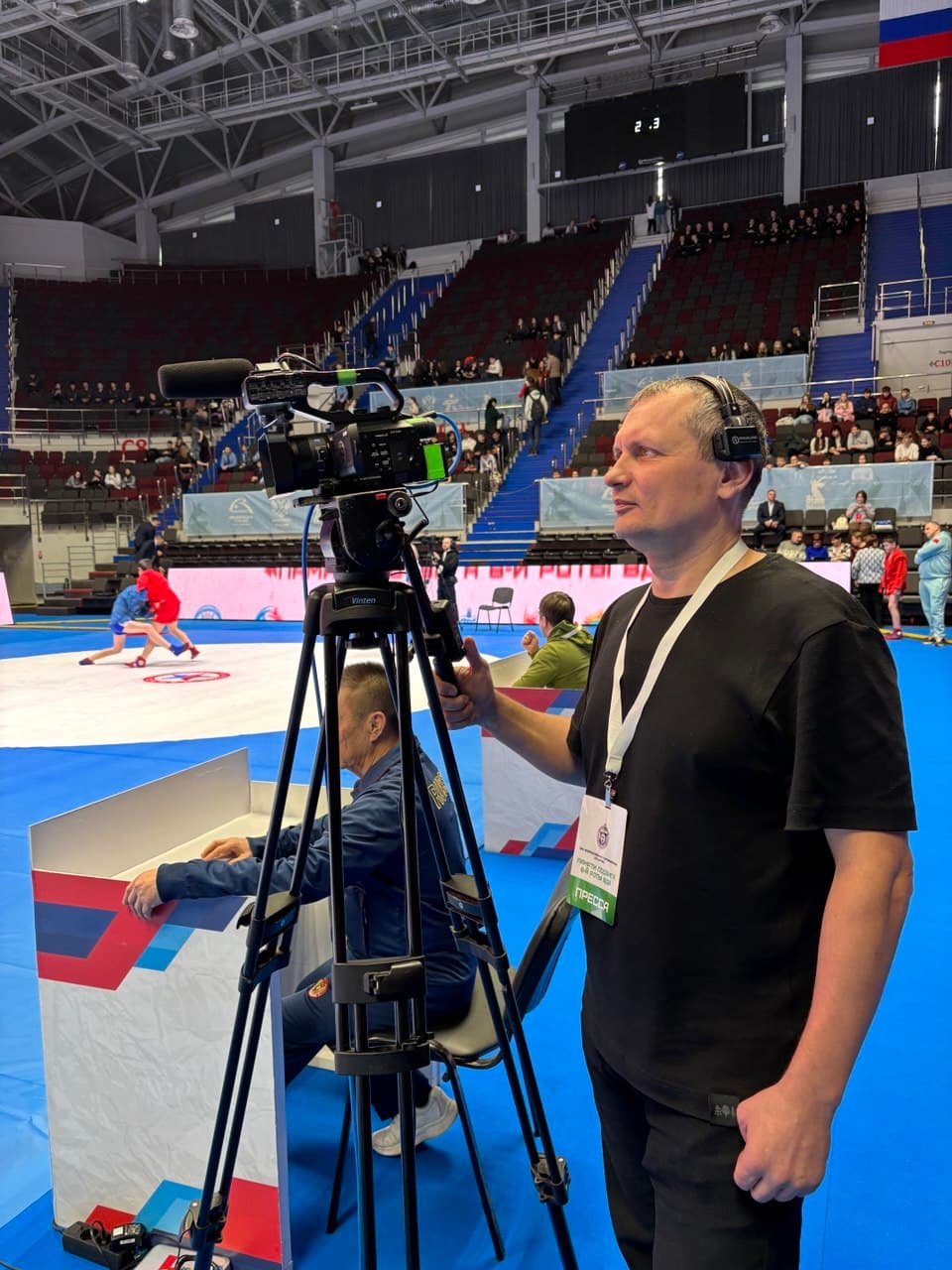 Vadim Petrov preparing a production setup